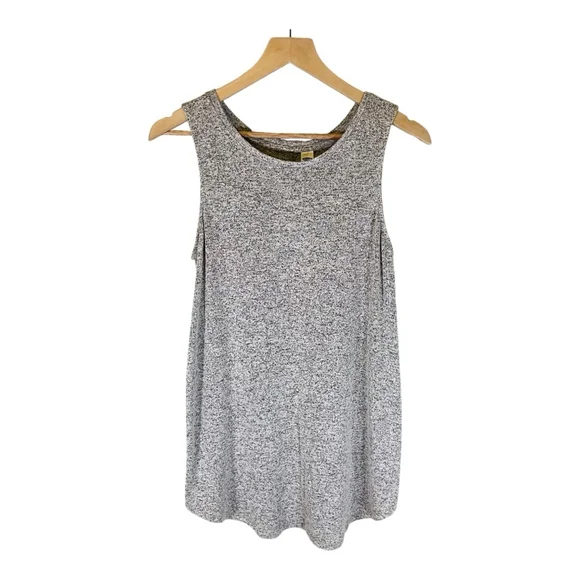 Old Navy Womens Tank Top M Medium Heather Gray & Black Soft Casual Athliesure - Picture 1 of 10